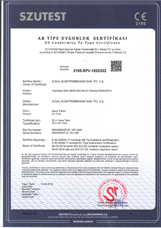 AB Tipe Uygunluk Sertifikası — Page 3/3